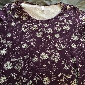 Medium Lularoe Classic t. m PURPLE floral